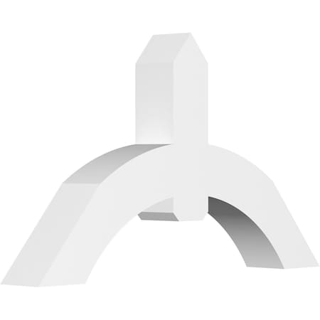 Ekena Millwork Archdale Architectural Grade PVC Gable Bracket, 48"W x 28"H x 6"D x 6"F, 14/12 Pitch GBP048X28X0606ARC00